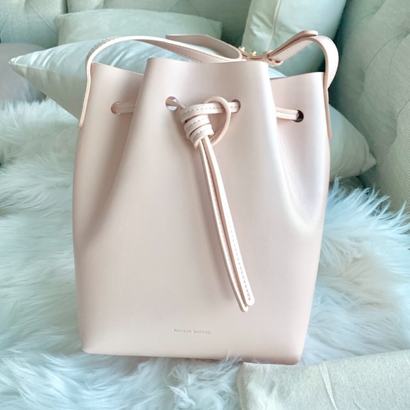 Mansur Gavriel Handbags - Mansur Gavriel Calfskin Light Pink Bucket Bag